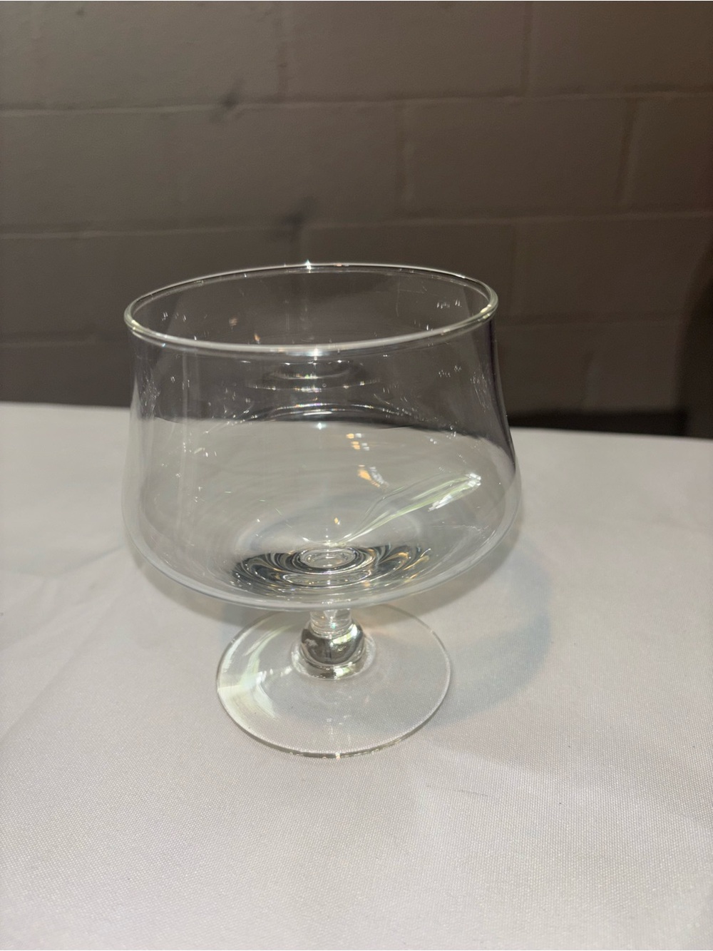 Clear Brandy Snifter Glass - Elegant Stemmed Drinkware